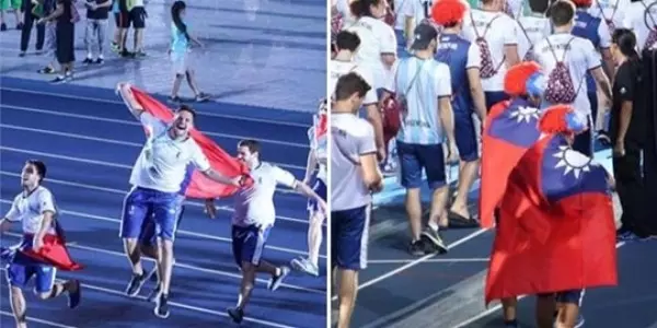 台灣選手閉幕「不能帶國旗」進場,外國選手「超暖心舉動」觀眾爆哭......