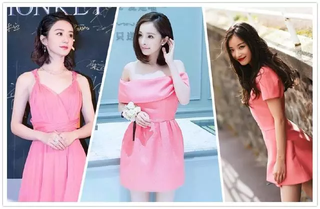 6位女星的小粉裙,趙麗穎甜美,baby少女,但都輸給了她!