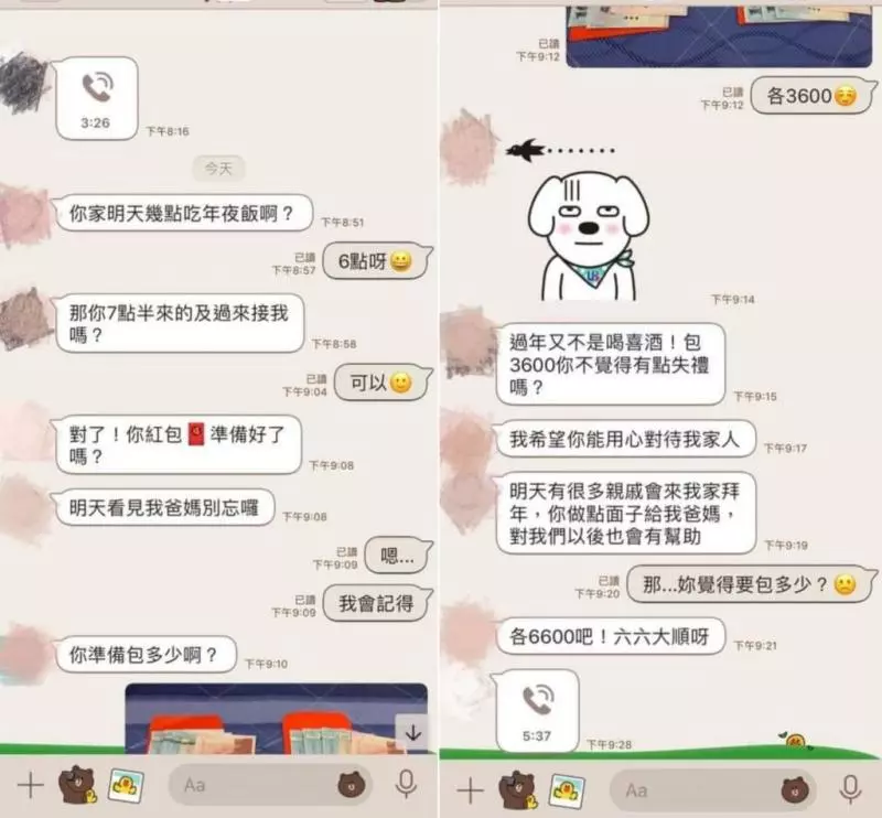 到女友家拜年包3600遭斥「喝喜酒」 他嘆價值觀不合放生