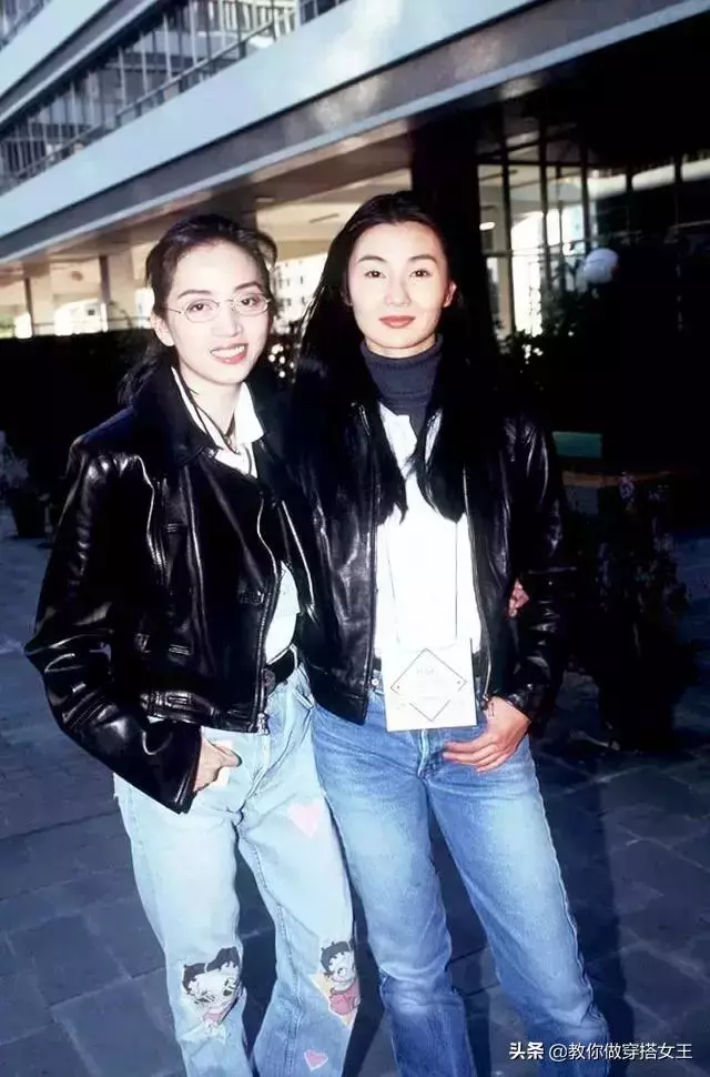 看看朱茵張曼玉25年前的穿搭,甩現在很多女星一條街!