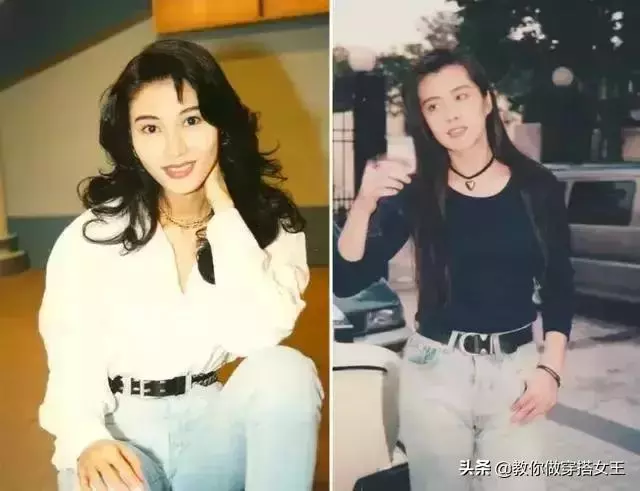 看看朱茵張曼玉25年前的穿搭,甩現在很多女星一條街!