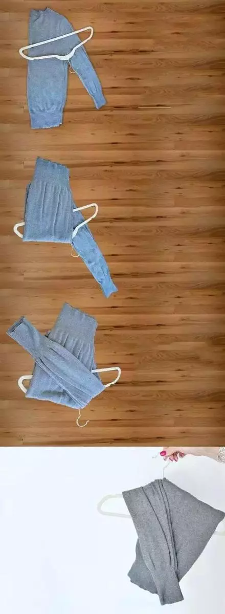 媳婦想出的衣服收納大法,讓衣櫃空間增加兩倍!從此不再亂糟糟!