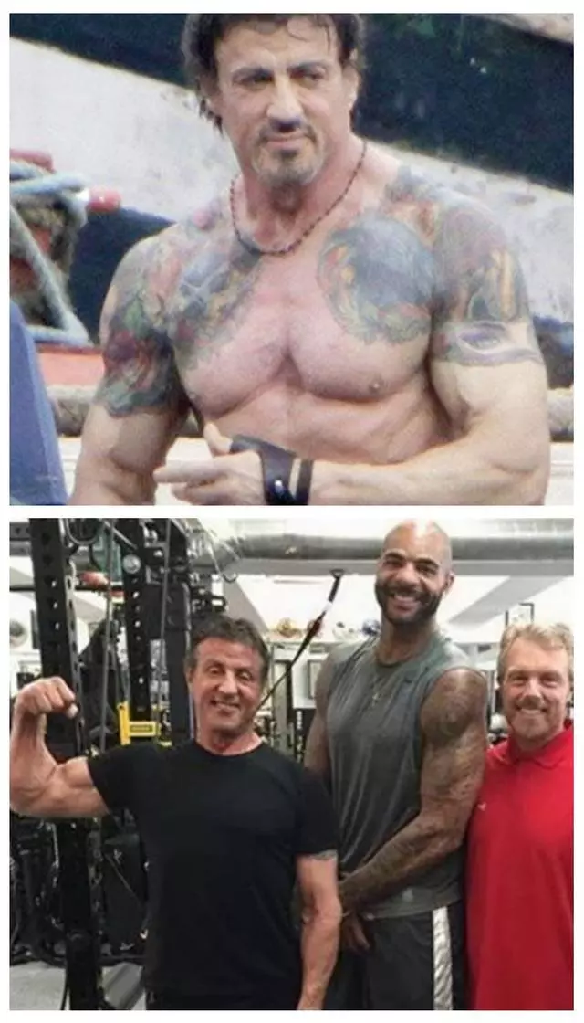 無論你的肌肉多麼強悍也別跟NBA球星合影,巨石強森最尷尬,網友:差距很大