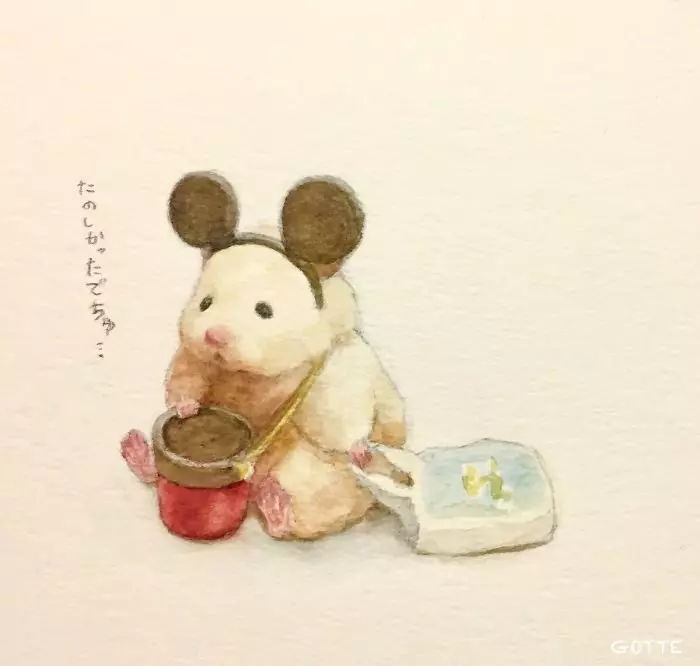 超療癒!他畫出可愛倉鼠過「人類生活」日常模樣 夜裡「努力用功唸書」萌到你捂心臟❤