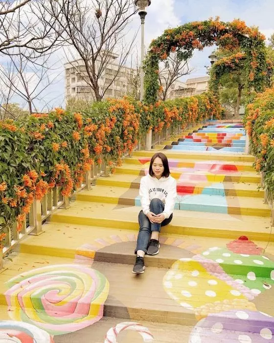 新北景點|鶯歌永吉公園|美美的炮仗花盛開啦~不用跑去苗栗,在新北鶯歌就看得到!