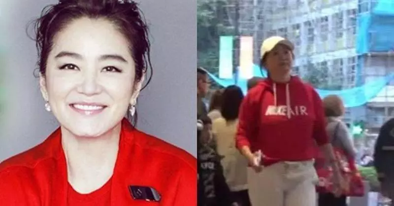 64歲林青霞被傳再婚後,現身商場血拚,爆肥到完全認不出
