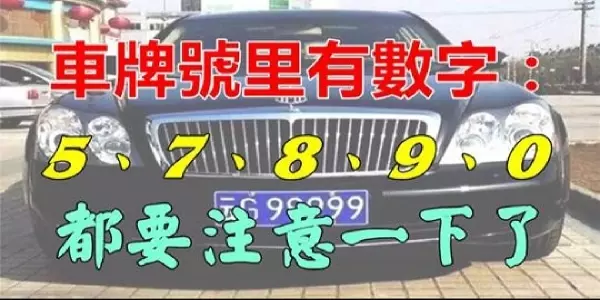有車的人注意了,如果你的車牌號裡有5、7、8、9、0,真是恭喜你啦