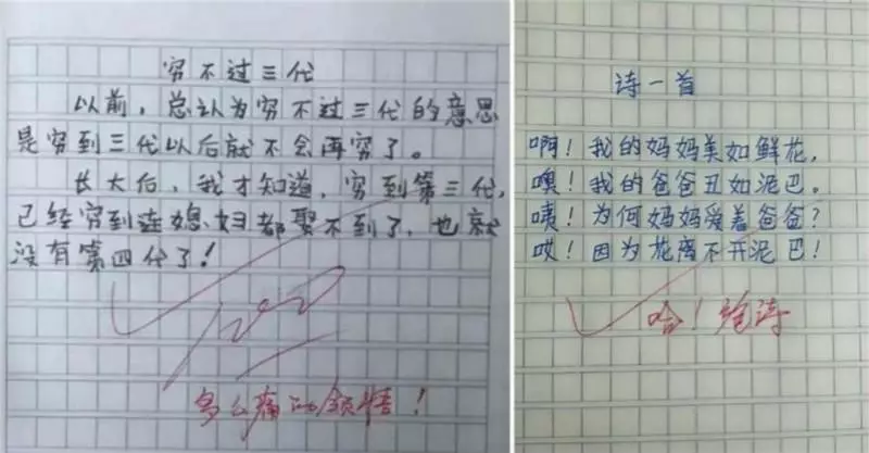 國小生「天馬行空作文卻拿滿分」爆紅網路,國文老師都自歎不如,爸爸看了直冒汗!