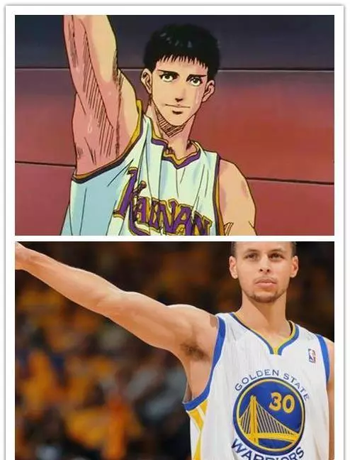 井上神預言,灌籃高手與NBA現役球員撞臉照