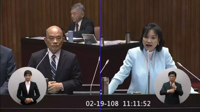 藍委質疑簽兩岸和平協議要公投 蘇揆:馬英九也說過