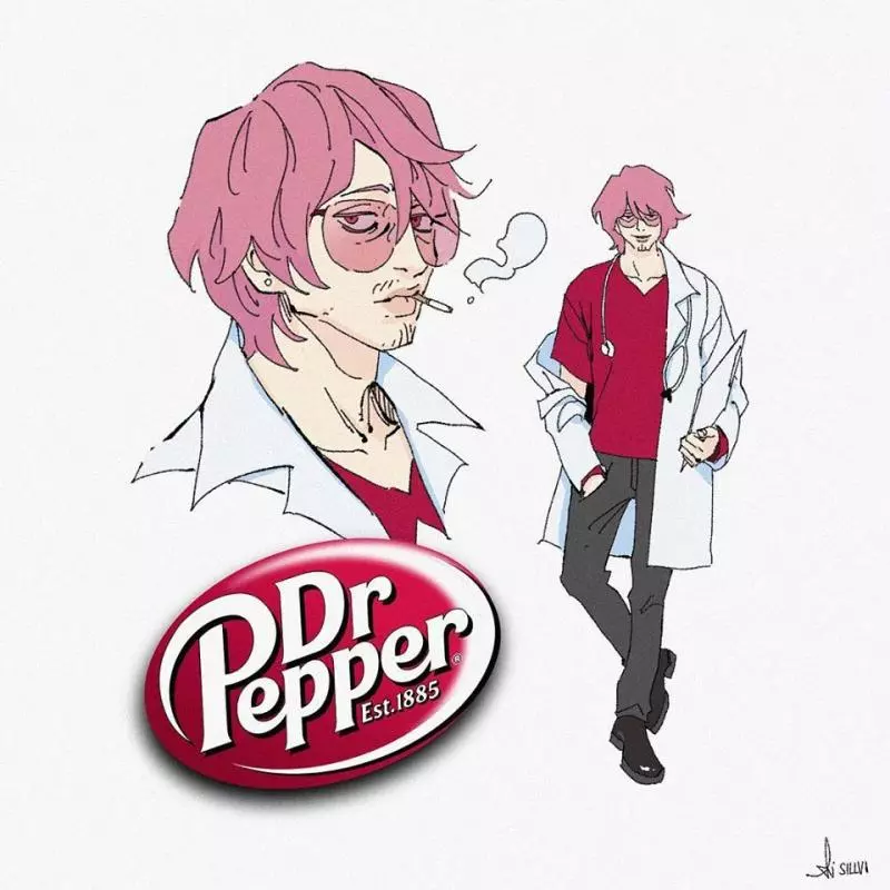 畫家創作超有個性「飲料擬人化」插畫 雪碧仙氣讓人戀愛、胡椒博士熟男魅力爆表!