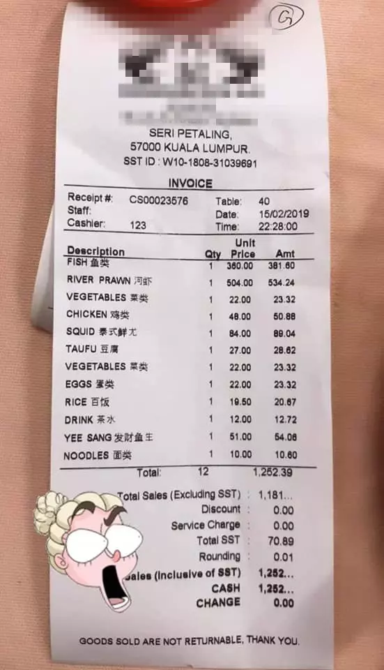 用餐前記得問價!大馬網友在餐館叫「6隻大頭蝦」,竟然要RM534,太誇張了吧~