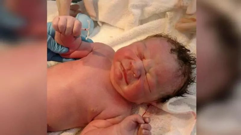 地表最強嬰兒!小男嬰「手抓著媽媽避孕器」強勢出生,照片秒飆破7萬人按讚:1%的奇蹟!