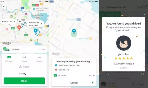 Grab宣布:在新加坡開通GrabPet,以後可以帶著愛犬、愛貓一起乘車外出!