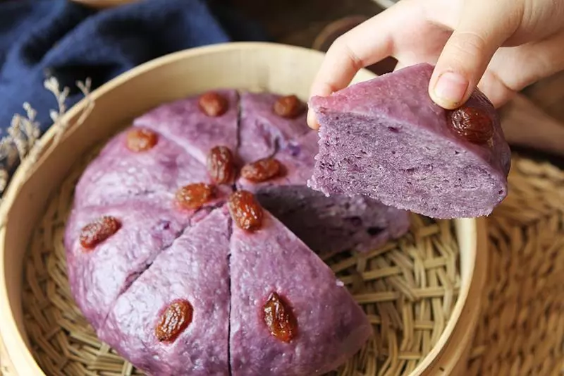 【紫薯發糕食譜】❤ 在家自製發糕拜拜, 好吃又安心, 祖先suka神明保佑!