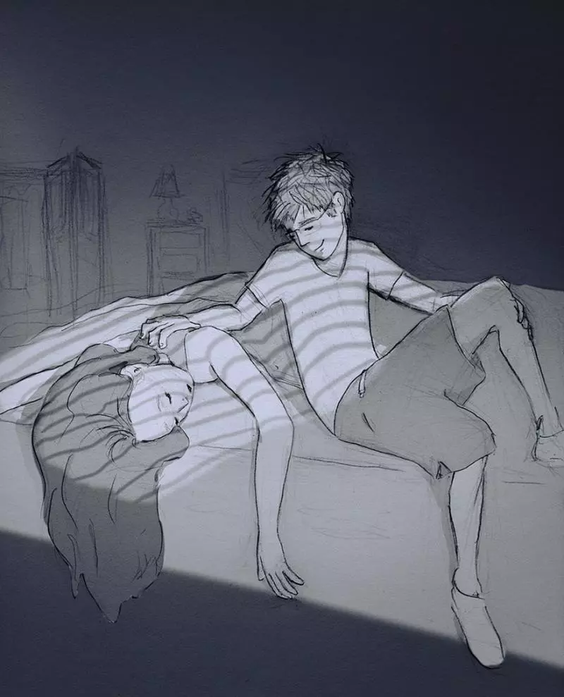 愛老婆愛到無法自拔!插畫家每天畫一張圖紀念日常 網友看完淚喊:單身錯了嗎?