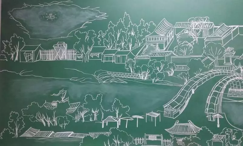 老師只是隨口說說「畫個《清明上河圖》」,隔天這個史詩級的歷史巨作就出現在黑板上了