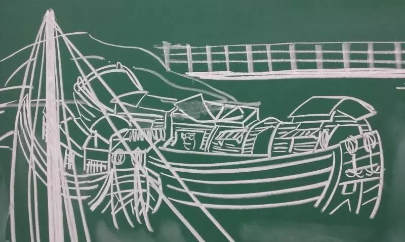 老師只是隨口說說「畫個《清明上河圖》」,隔天這個史詩級的歷史巨作就出現在黑板上了