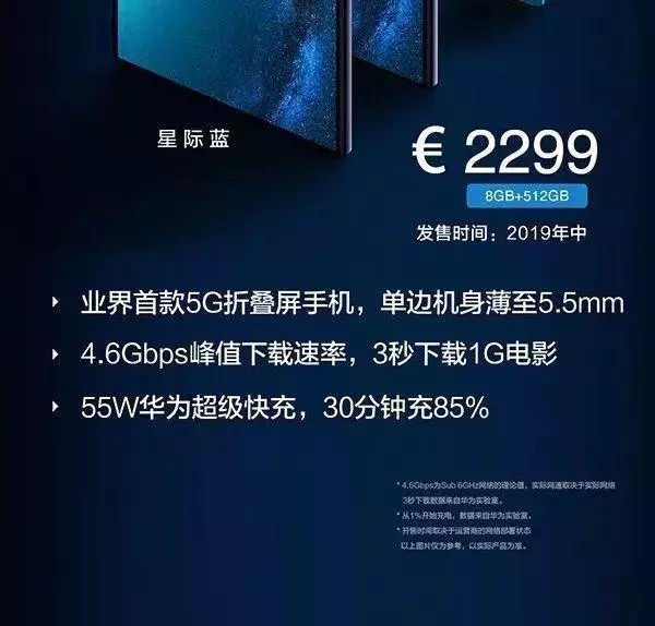 華為5G摺疊屏手機來了!3秒下載1G電影,180度自由翻折!