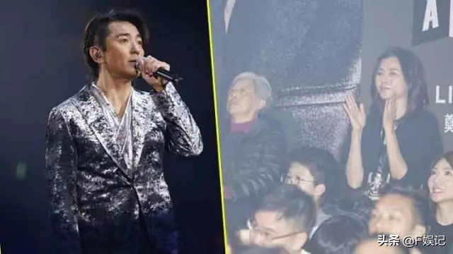鄭伊健在台上賣力唱歌,老婆蒙嘉慧在台下支持,她40歲找到真愛,如今瘦身成功重回顏值巔峰!