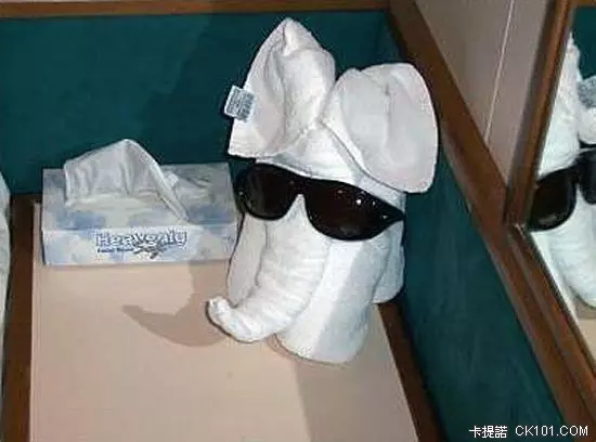 好有創意的造型折浴巾