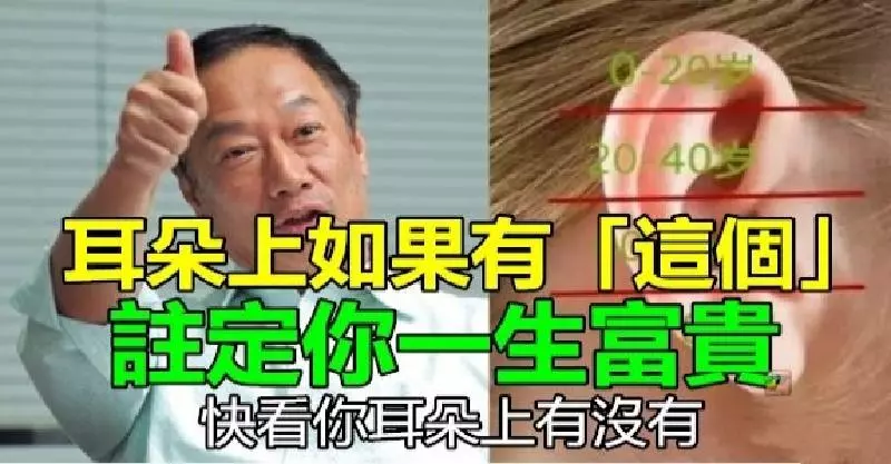 看一個人是否聰明,只要看一下耳朵, 快看你耳朵上有沒有?