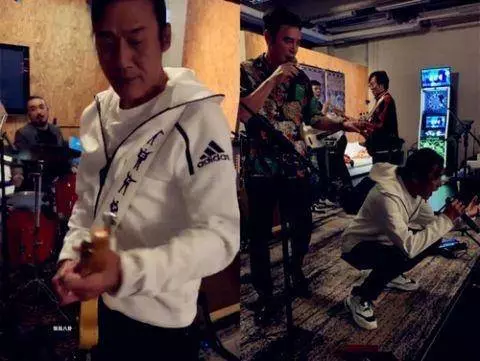 鍾鎮濤66歲生日,梁家輝彈電吉他賀壽,兩個外國女婿很搶鏡