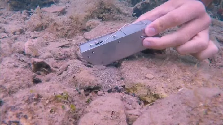 (內有視頻)男子在海底放一個奇怪的小鐵盒…結果抓到超恐怖生物讓人看了背脊發涼~!