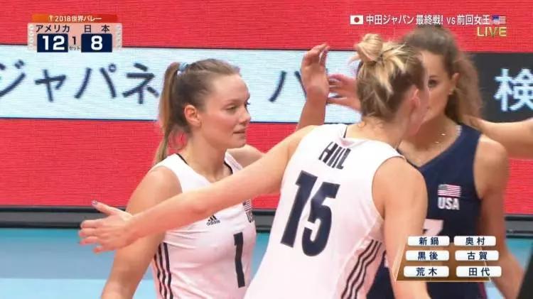 女排放送事故 !美國隊正妹發球…網友暫停放大:看到了!
