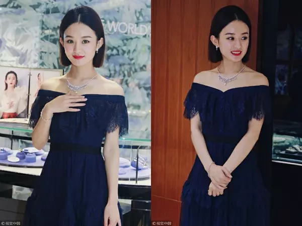 給穿藍裙的女星打分 范冰冰娜扎最美呂佳容李小璐一般