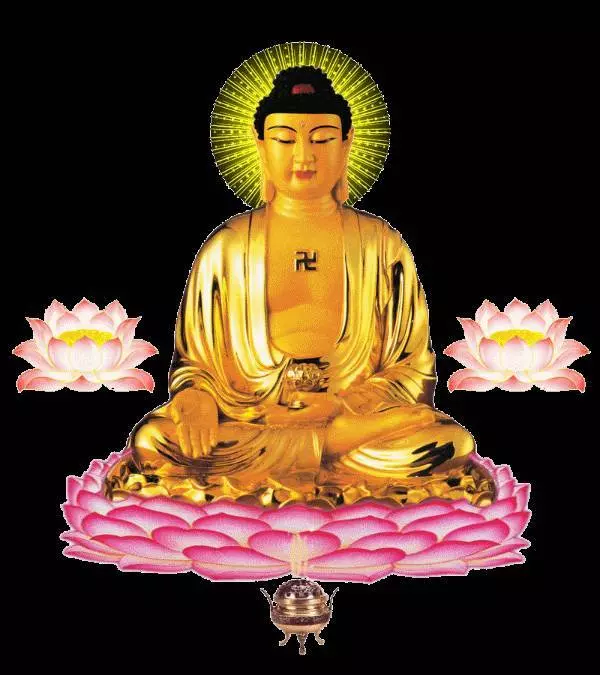 恭喜您,您真幸運,一大清早您就見佛了!請接福