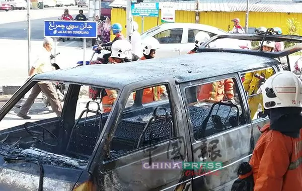 往火化場途中肇禍 載遺體貨車不知何故失火