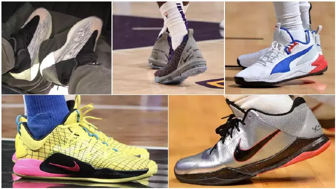 【球鞋匯】NBA球員今日球鞋上腳:詹姆斯上腳紫金配色LeBron 16,YEEZY新推出了籃球鞋!