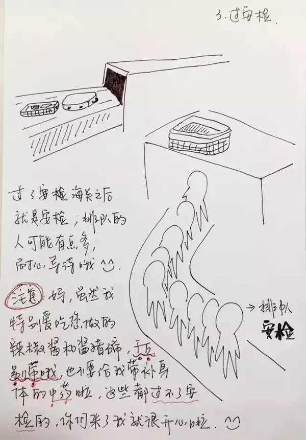 60歲父母首次出國又不懂英語,女兒手繪史上最強「出入境攻略」感動了千萬人!