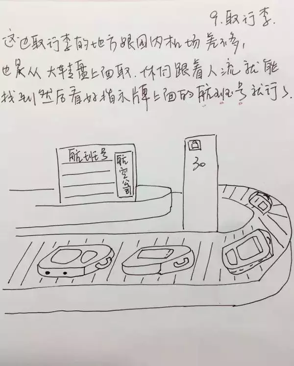 60歲父母首次出國又不懂英語,女兒手繪史上最強「出入境攻略」感動了千萬人!