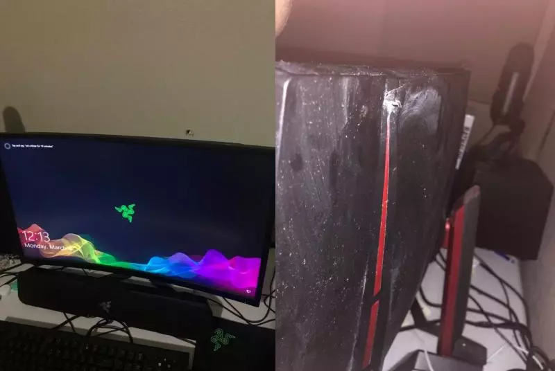 住處遭隨機開槍!微星電競螢幕幫玩家擋一發子彈救命