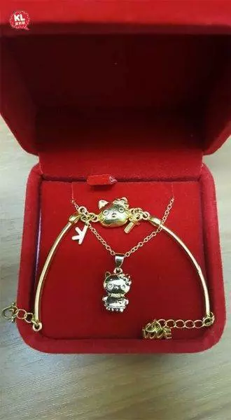 RM200買HELLO KITTY 999足金手環?大馬女子結果受騙!網友~~買金去金店買啦!...