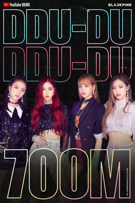 [BLACKPINK][新聞]《DDU-DU DDU-DU》MV點擊量突破7億！刷新K-Pop組合新紀錄！