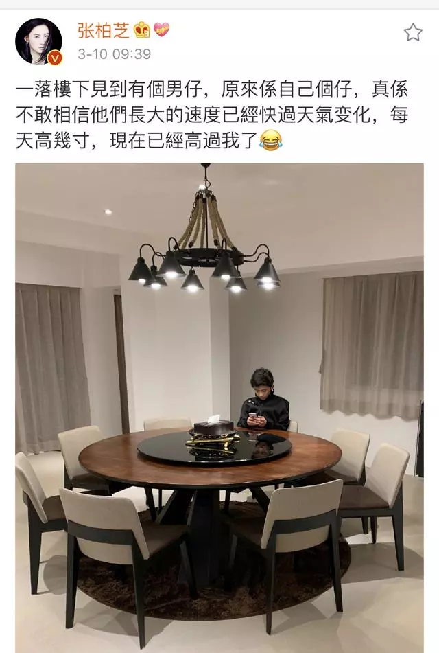 張柏芝曬大兒子最新近照,網友:差點看成了謝霆鋒!