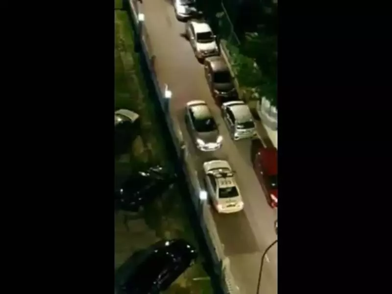警察竟是路霸?硬逼對面車輛倒車 !