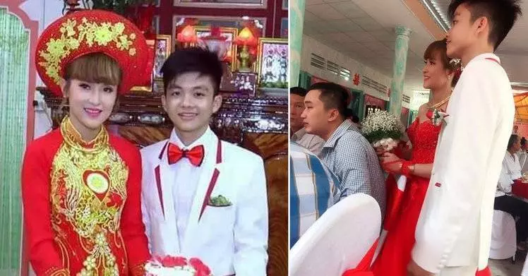 這位17歲小弟爽娶「大10歲女友」嚇到一堆人但大家看完照片全微笑祝福 !