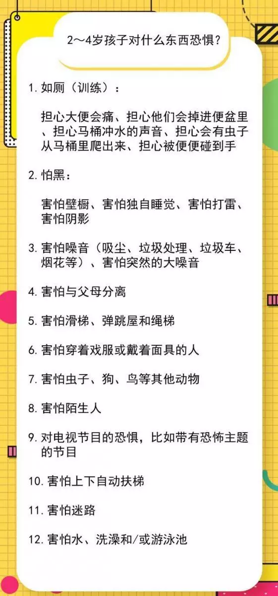 美國心理學家:2-7歲孩子「害怕東西清單」,教你如何給孩子的恐懼找出口