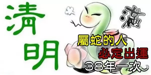 清明節,屬蛇的人,必定出運!38年一次!