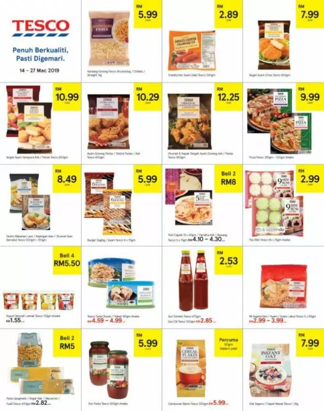 Tesco 最新大減價商品(3月14日至27日)