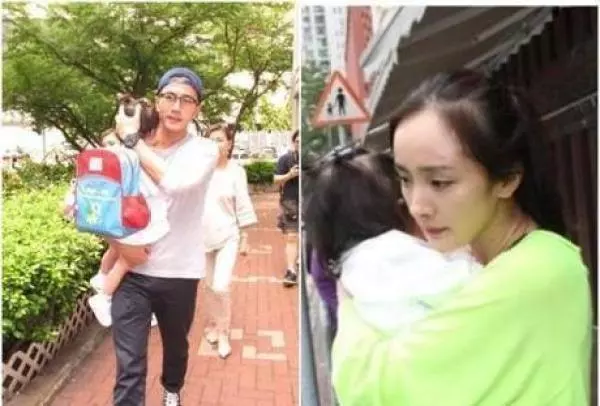 劉愷威帶女兒探班楊冪,小糯米見到媽媽後,網友:這反應讓人心疼