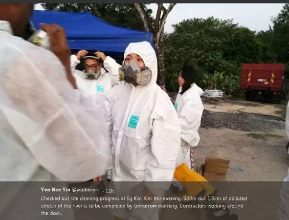 【巴西古當毒氣】「驅毒」刻不容緩!楊美盈全副武裝!到現場巡視清理工作!