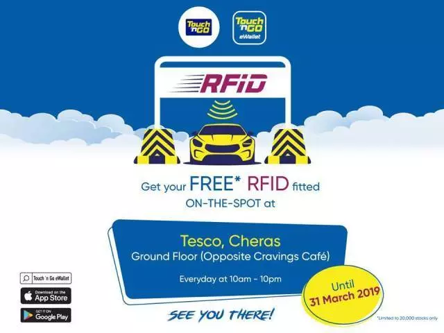 無需申請,直接去這些地點就幫你安裝TNG RFID