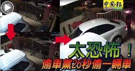 太恐怖! 偷車黨26秒偷一輛車