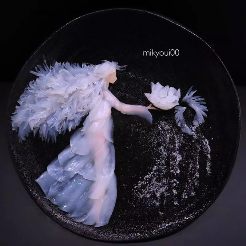 日本爸爸為哄兒子吃飯「把生魚片變成夢幻畫作」!看到神話中「史詩級巨龍」30萬人讚爆:捨不得吃