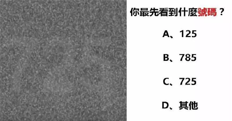 很凖!第一眼看到什麼號碼,測出你是怎樣的人
